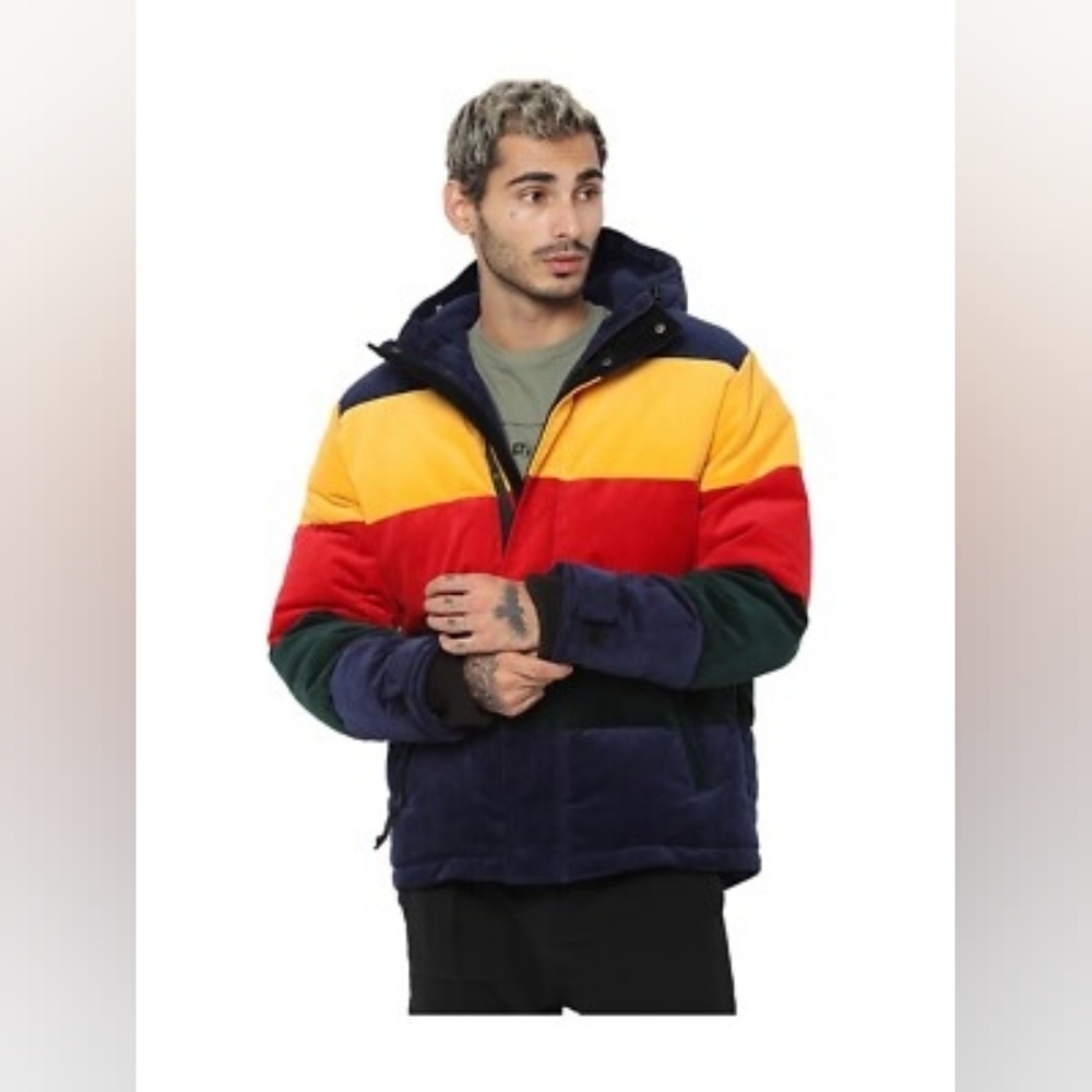 American Eagle Colourblock Corduroy Puffer